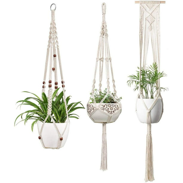 Pots Included*Mini Boho Macrame Plant Hanger For Succulents Boho Macrame Wall Hanging